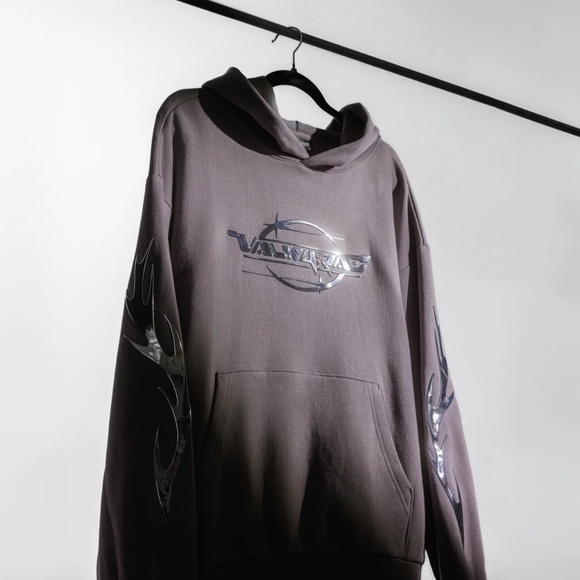 Valkyrae Shop: Chrome Gray Hoodie - Picture 2 of 4